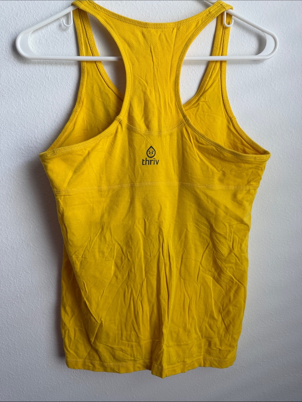 Thrive Bright Yellow Athletic Racerback Tank - Picture 2 of 2